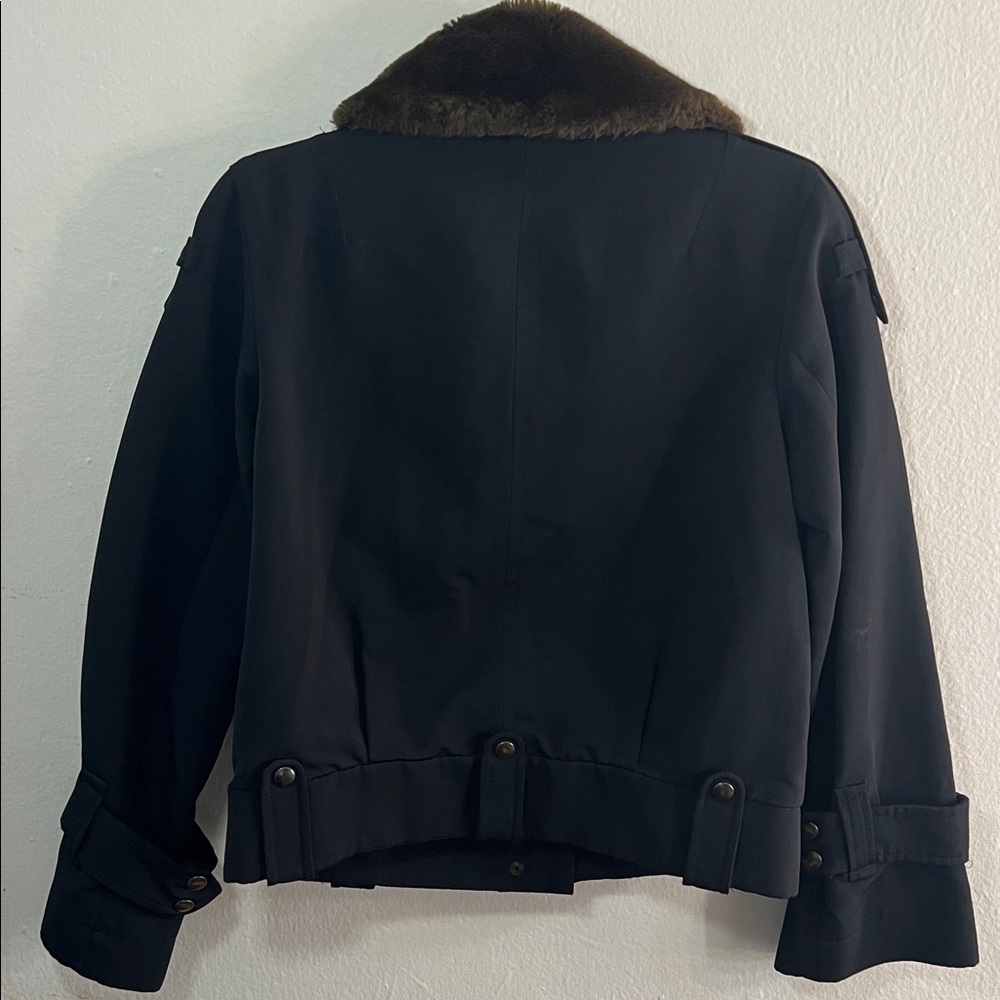 French Connection Black Structured Jacket with Br… - image 5